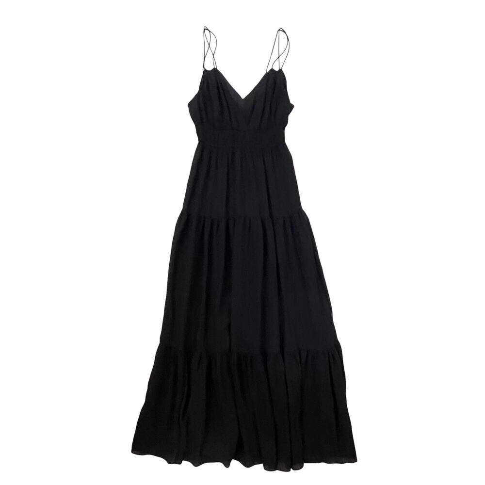 Anthropologie Hutch Tiered V-Neck Maxi Dress - Black - Size Small - Picture 2 of 7